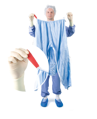 gmp donning procedure 2 white red